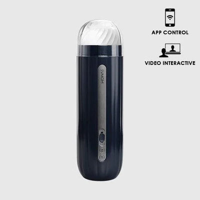 Svakom Hannes Neo Powerful App Enabled Warming Throbbing Stroker Black