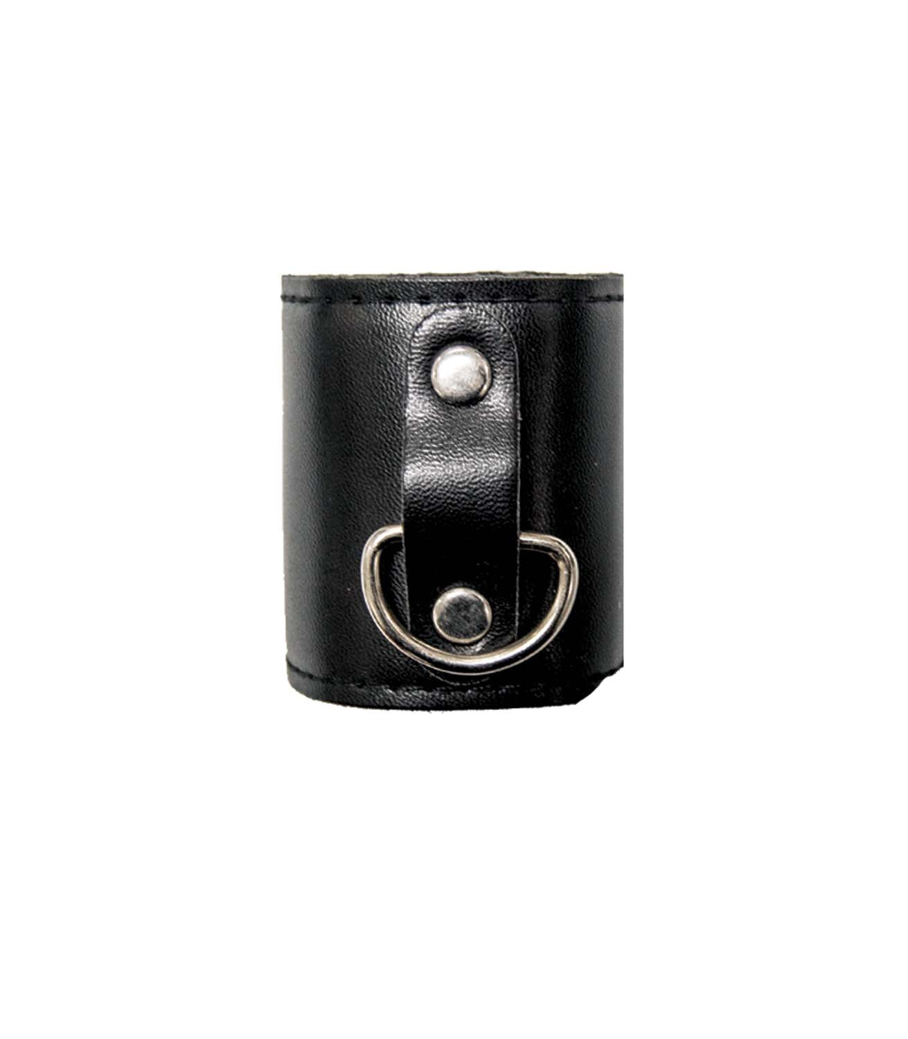 Ballgear Faux Leather 2 Snap Mini Ball Stretcher with D-Ring Black