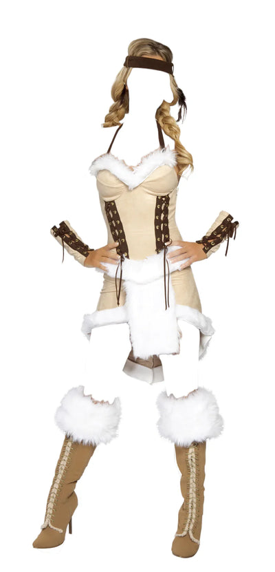 Roma Costume 3 PC Indian Maiden Costume White