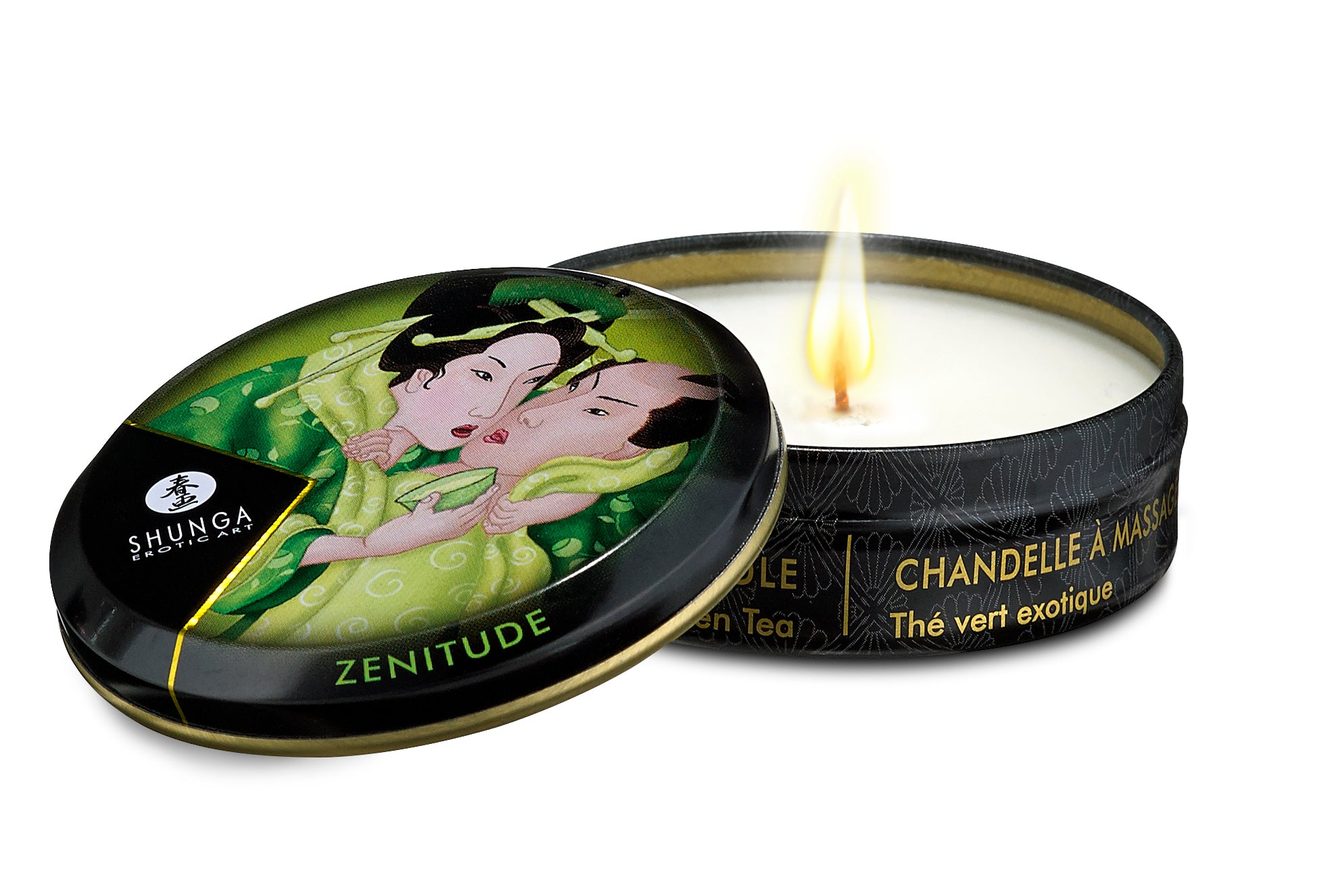 Shunga Mini Massage Candle Zenitude Exotic Green Tea 1 Oz