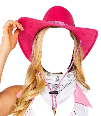 Roma Costume Cowgirl Hat Costume Accessory Pink One Size