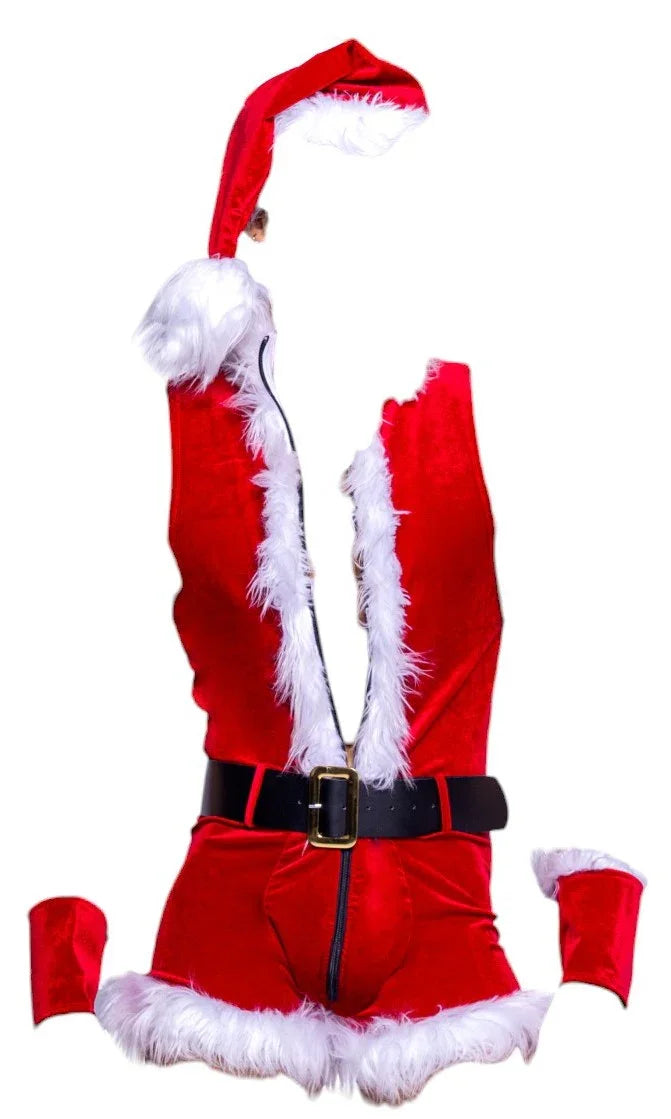 Roma Costume 2 PC Men's Sexy Santa Red/White Roma Costume 2 PC Men's Sexy Santa Red/White