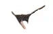 Escante Mix & Match Lace Open Crotch G-String with Pearl Crotch & Slider Sizers Black