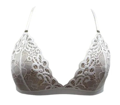 Escante Mix & Match Soft Bralette Top with Criss Cross Back White