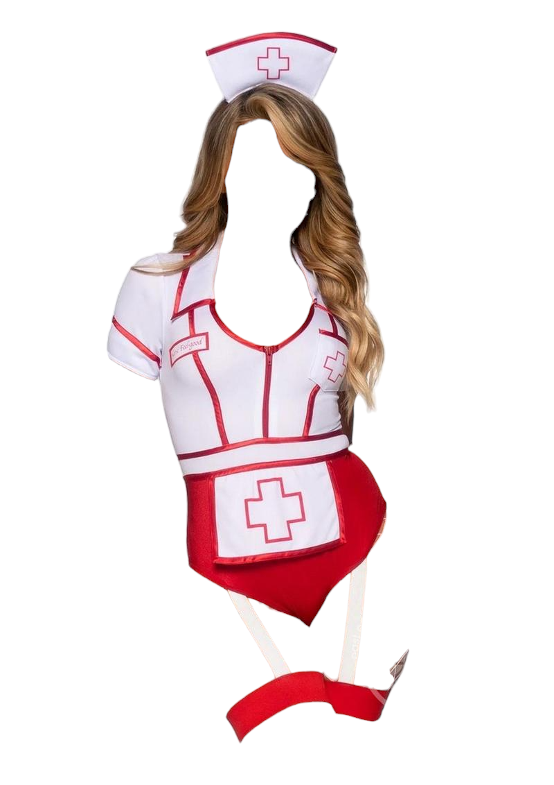 Sexy Nurse Feelgood, Women's Costume Bodysuit