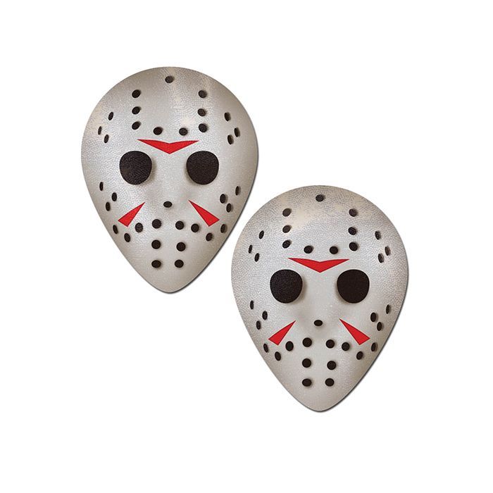 Pastease Scary Halloween Hockey Mask Halloween Pasties White