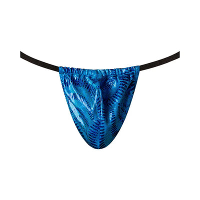 Male Power KaleiDickscope Posing Strap G-String with Full Rear Exposure Sky Blue OS