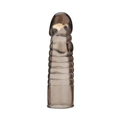 Blue Line 6 in. Ribbed Penis Enhancing Sleeve Extension