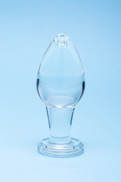 Clarity Utopian Bud 3.5 In Glass Butt Plug