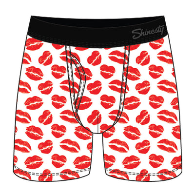 Shinesty The Pucker Up Lipstick Kiss Ball Hammock Pouch Underwear with Fly Red/White