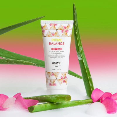 Exsens Intime Balance Intimate Cleansing Gel with Organic Aloe Vera 3.4 oz