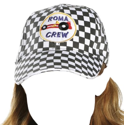 Roma Costume Racing Cap Costume Accessory Black/White One Size