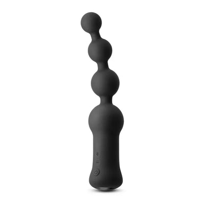 Renegade Quad Vibrating Anal Beads with Graduating Pleasure Balls Black
