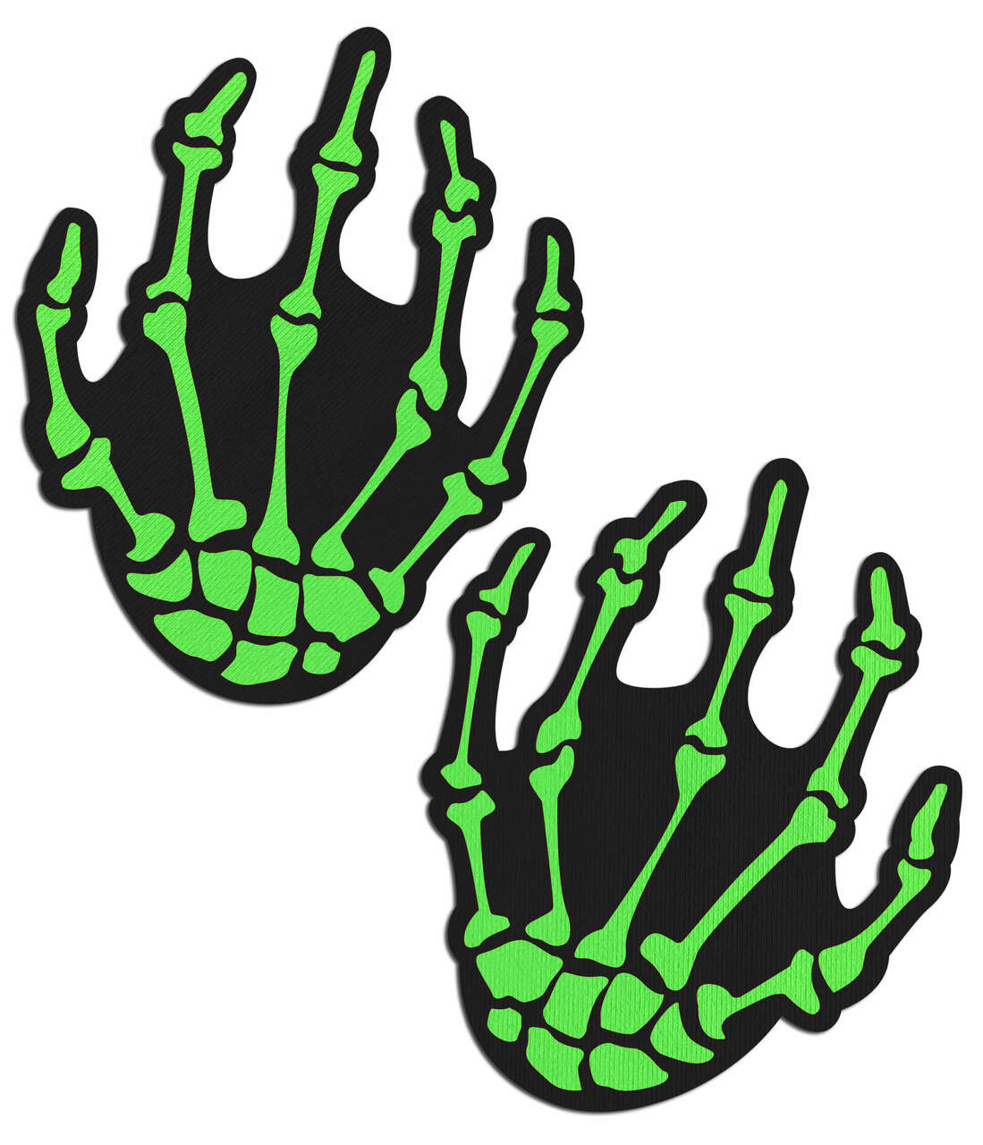 Pastease Neon Green Skeleton Hands Halloween Pasties