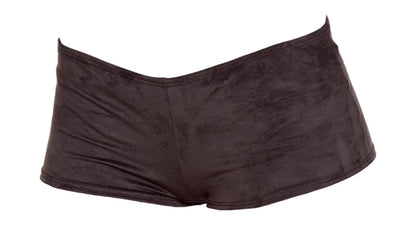 Roma Costume Women's Suede Boy Shorts Black