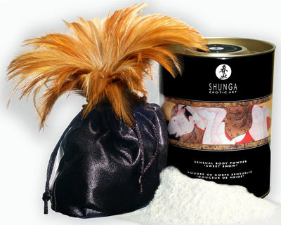 Shunga Sweet Snow Sensual Lickable and Kissable Body Powder 8 Oz