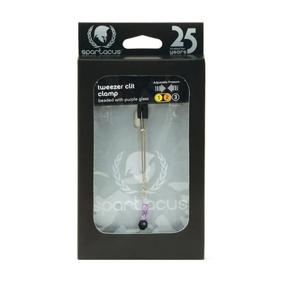 Spartacus Beaded Tweezer Style Clit Clamp Purple