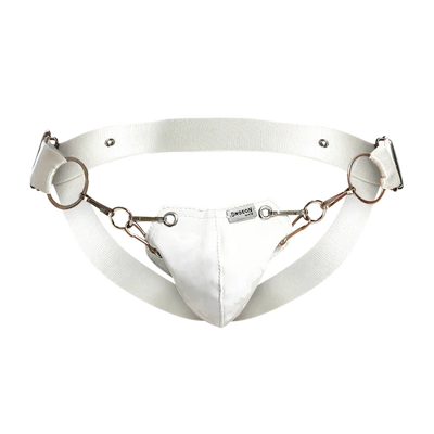 Male Basics Dngeon Snap Ring Mounted Penis Cup Jockstrap White Camo One Size