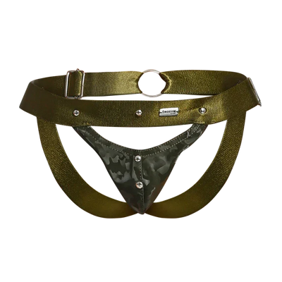 Male Basics Dngeon Peekaboo Penis Pouch Jockstrap Camo One Size
