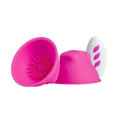 Nina 12 Mode Vibrating Nipple Suckers Pink