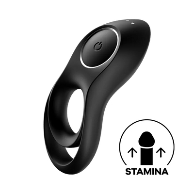 Satisfyer Lengendary Duo Silicone Couples 12 Level Vibrating Penis & Ball Ring Black