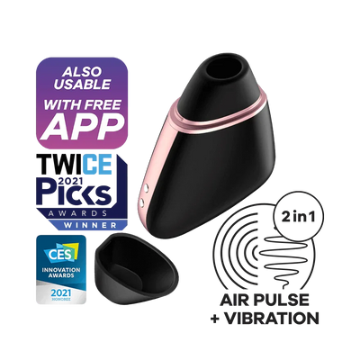 Satisfyer Love Triangle Rechargeable Silicone App Enabled Clitoral Stimulator with Air Pulse Technology
