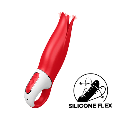 Satisfyer Power Flower Vibrator G-Spot and Clitoris Stimulator Waterproof Red
