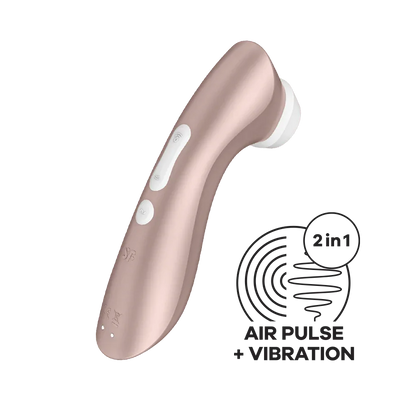 Satisfyer Pro 2+ Generation 2 Vibration Female Clitoral Stimulator with Air Pulsations Gold