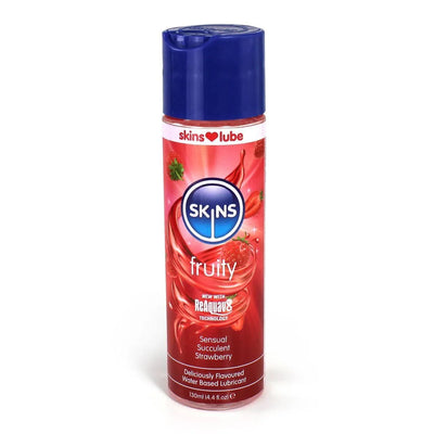 Skins Strawberry Water Fruit Water Based Lubricant 4.4 oz - Romantic Blessings