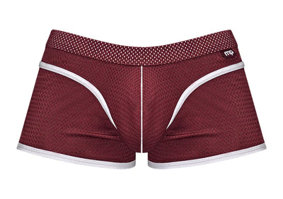 Male Power Sport Mesh Sport Mini Short Burgundy