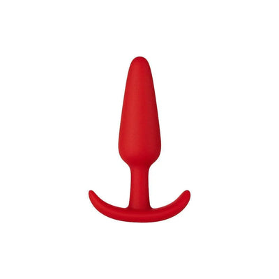 Forto F-31 100% Silicone Butt Plug with Flared Base Red - Romantic Blessings