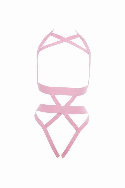 Allure Kitten I`m Yours Teddy Strappy Open Cup Pink One Size