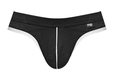 Male Power Sport Mesh Sport Thong Black