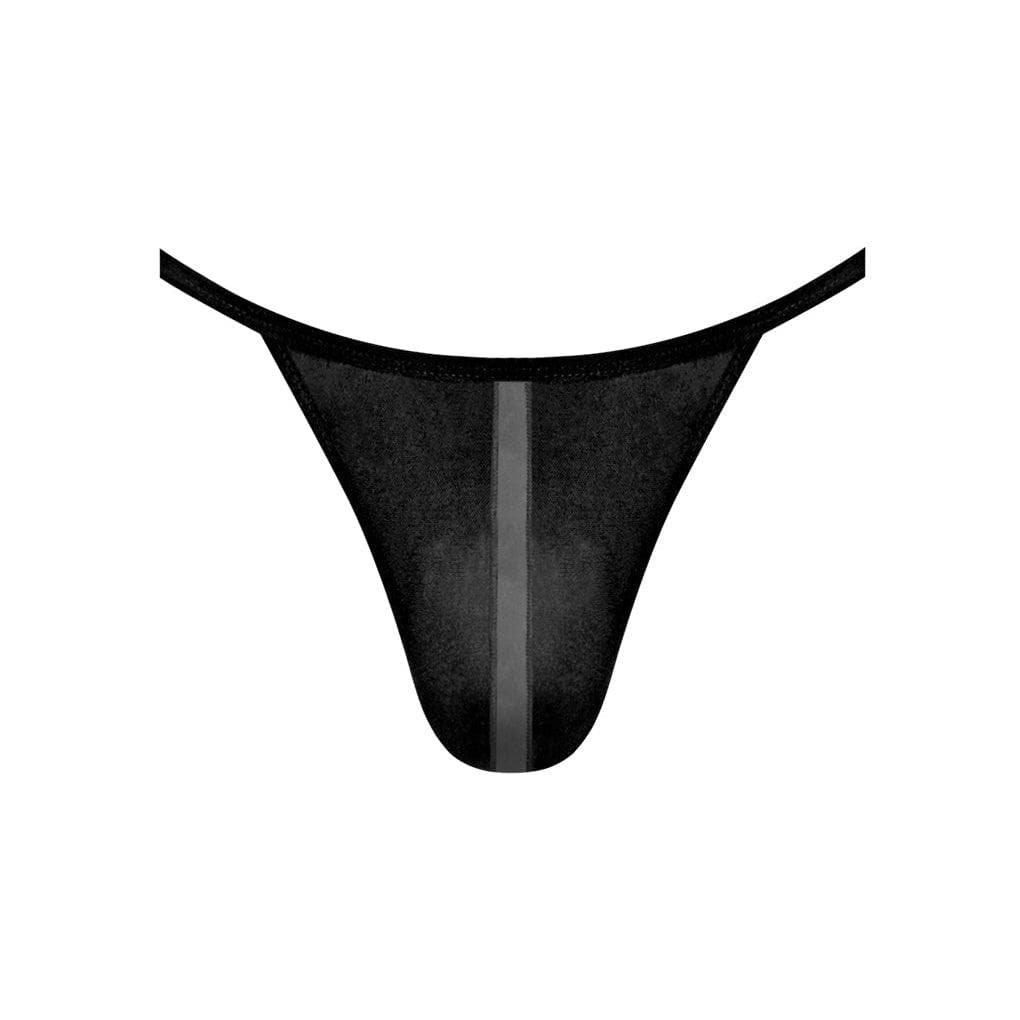 Male Power Landing Strip Micro Thong Black - Romantic Blessings