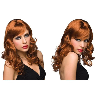 Pleasure Wigs Aubrey Long Wavy Curly Hair Wig Red - Romantic Blessings