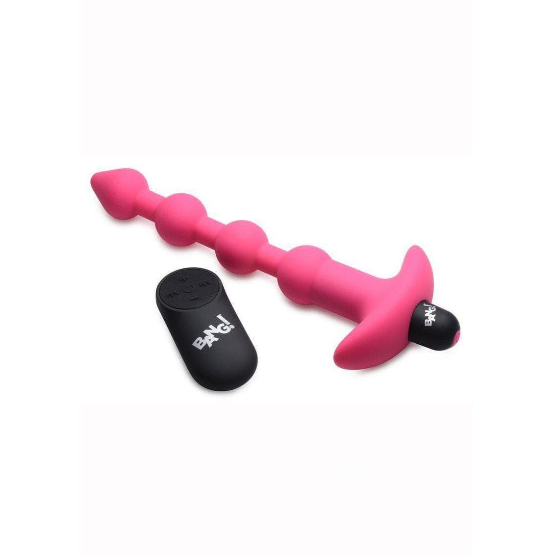 Bang! Vibrating Silicone Rechargeable Anal Beads With Remote Control