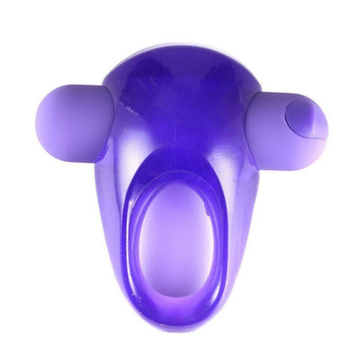 Casey Rechargeable Vibrating Erection Enhancer Ring Purple - Romantic Blessings