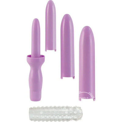 Dr. Laura Berman Multispeed Vibrating Dilators Set of 4 Interlocking Sizes Plus Sleeve - Romantic Blessings