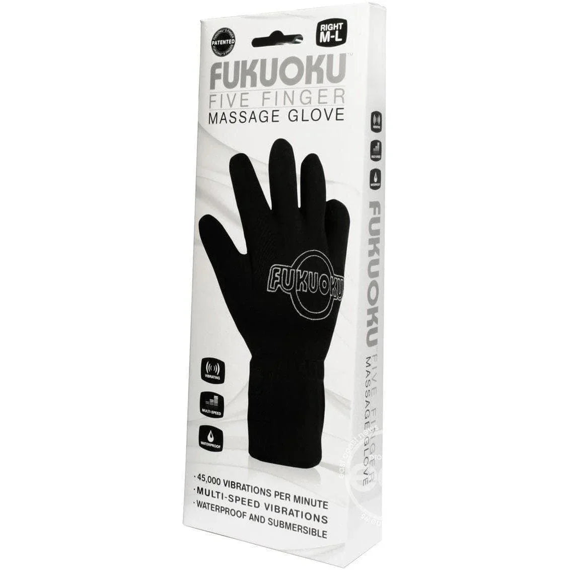 Fukuoku 5 Finger Vibrating & Pulsing Massage Glove Right Hand Waterpro - Romantic Blessings Fukuoku 5 Finger Vibrating & Pulsing Massage Glove Right Hand Waterpro - Romantic Blessings