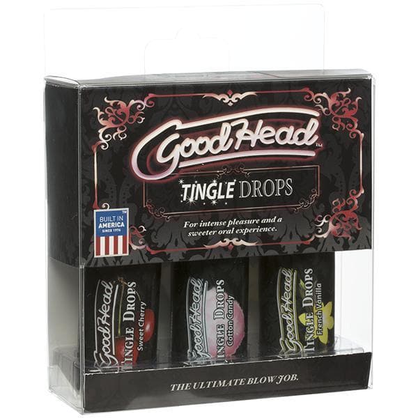 Goodhead Tingle Drops 3 Pk 1 Oz French Vanilla Sweet Cherry And Cotton Candy - Romantic Blessings
