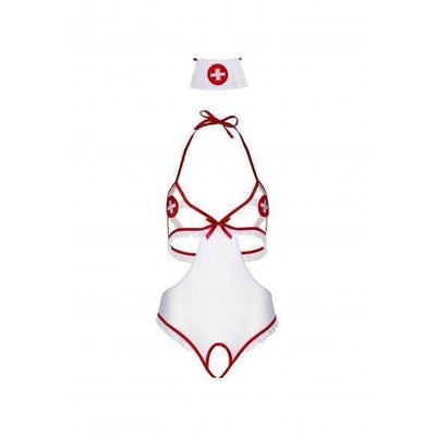 Leg Avenue 2 Piece Naughty Nurse Teddy Red/White - Romantic Blessings