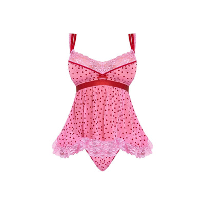 Magic Silk Tickled Pink Babydoll & Panty Set Pink - Romantic Blessings