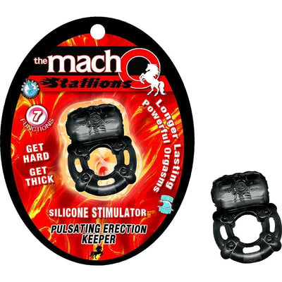 Macho Stallions Pulsating Single Bullet Erection Keeper Couples Ring - Romantic Blessings