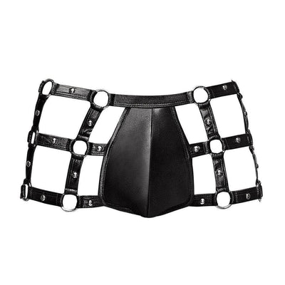 Male Power Cutout Cage Male Short Black - Romantic Blessings