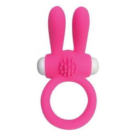 Neon Couples Waterproof Vibrating Rabbit Ring Pink - Romantic Blessings
