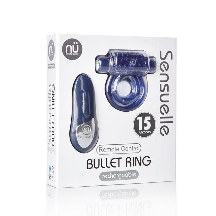Nu Sensuelle Remote Control 15-Function Bullet USB Rechargeable Vibrating Penis Ring - Romantic Blessings