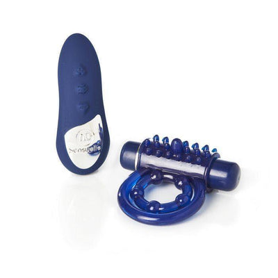 Nu Sensuelle Remote Control 15-Function Bullet USB Rechargeable Vibrating Penis Ring - Romantic Blessings