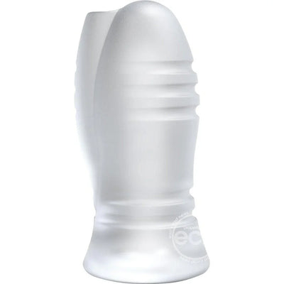 OptiMale Massage Beads Ultraskyn Vibrating Stroker - Frost - Romantic Blessings