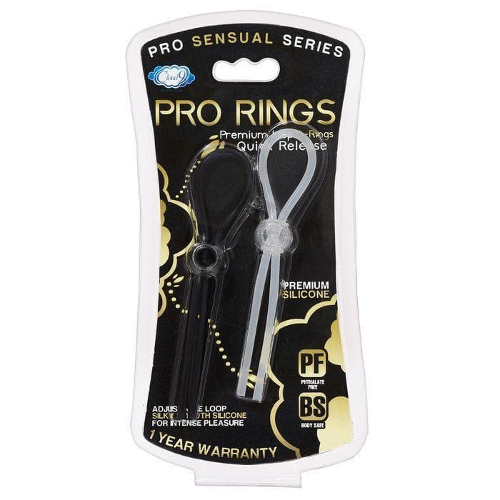 Pro Sensual Quick Release Loop Penis Ring 2 Pack - Romantic Blessings