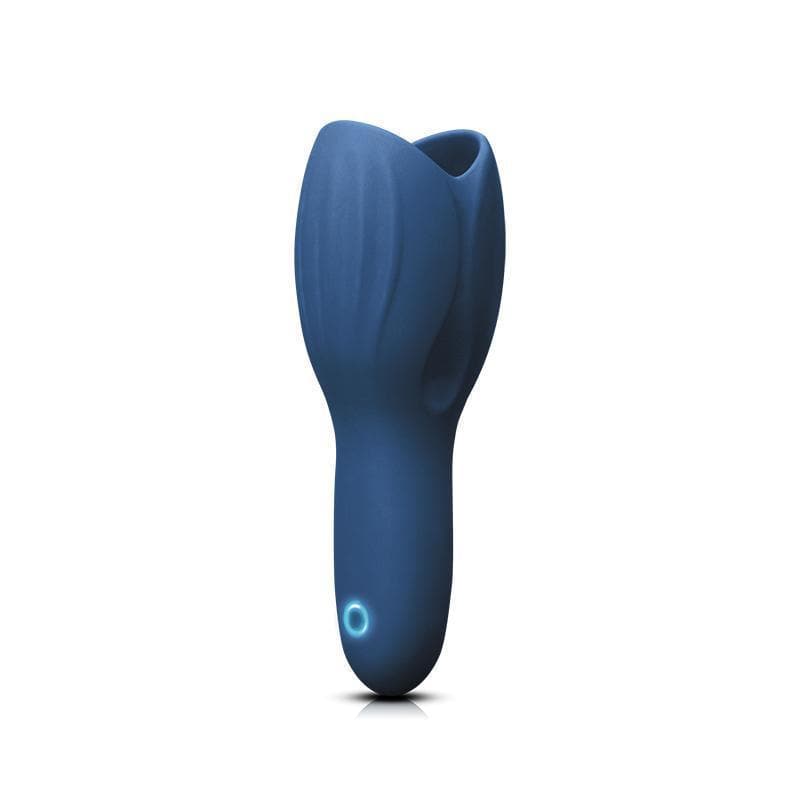 Renegade Vibrating Rechargeable Couples Play Male Stroker Head Unit Blue - Romantic Blessings